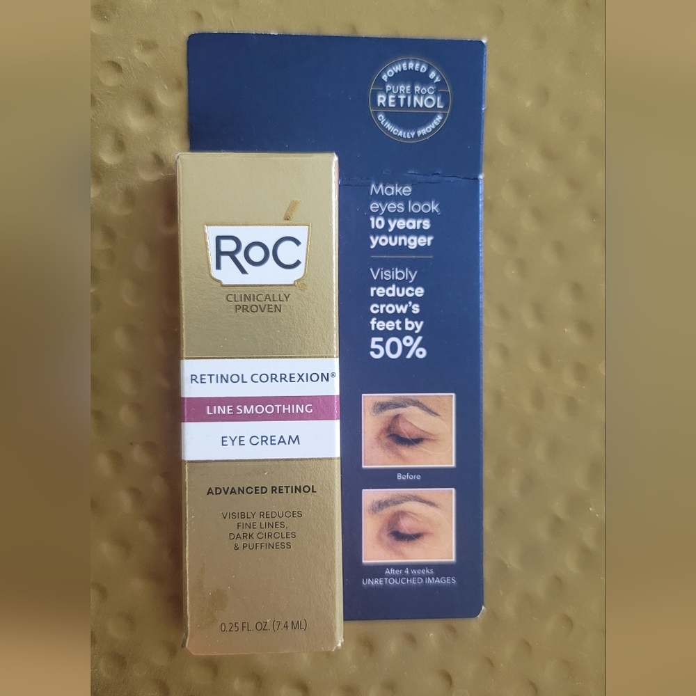 RoCRetinol Line Smoothing Anti Wrinkle for Dark Circles Eye Cream 0.25 oz (7 mL)